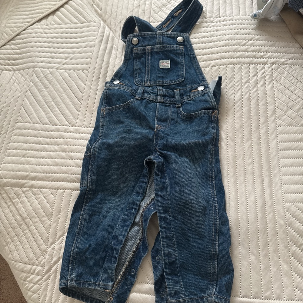 Old Navy Blue Denim Overalls Classic Design